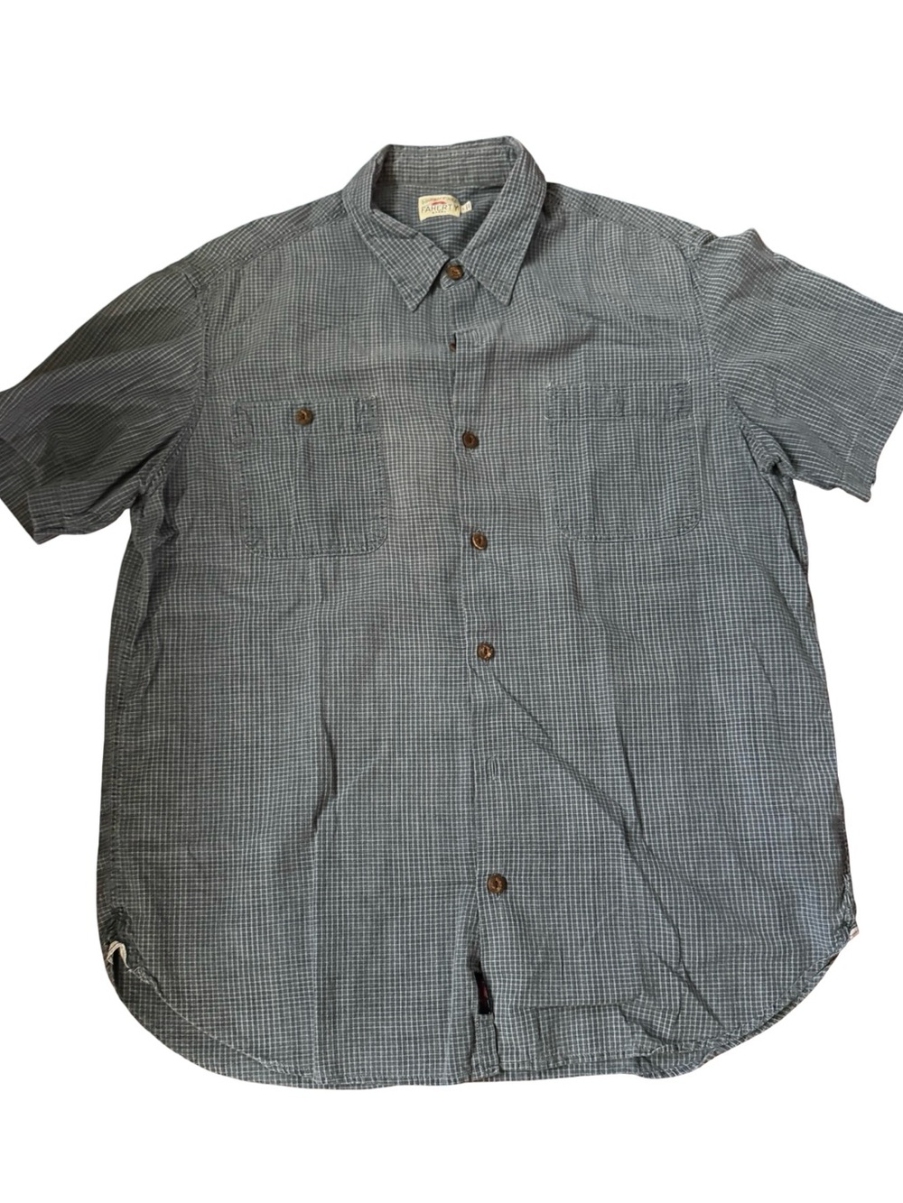 Faherty Short-Sleeve Button-Down Shirt - Light Blue Gingham